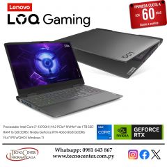 Notebook Lenovo LOQ Gaming Intel Core i7
